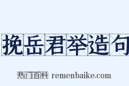 挽岳君举造句是什么意思的图片